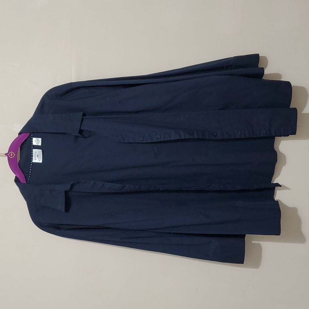 Navy Button Down